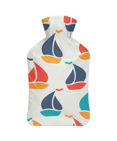 Boat Hot Water Bottle With Cover Plush Bed Bottle Hand Warmer For Adults And Children 26.5X15.3cm