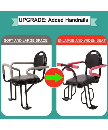 TWSOUL Child Bike Seat - Rear Mounted with Non-Slip Armrests/Pedals, Seat Belt - Holds Up to 100lbs - Buy Online on GoSupps.com