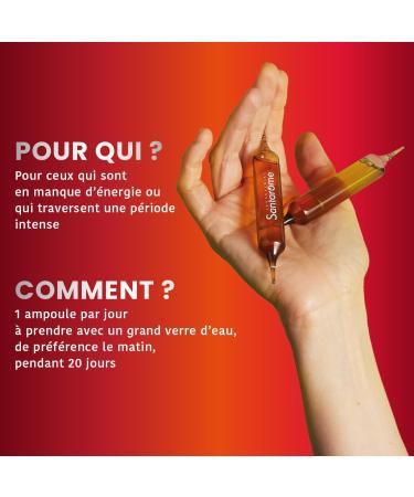 Santarome Vita'Max Booster 6G Anti-Fatigue Immediate Energy Supplement 6900 mg of Active Ingredients Ultra Dosed - Ginseng Guarana Ginger Goji Pomegranate Royal Jelly - 20 Phials France - Buy Online on GoSupps.com