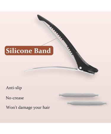 Aimike 6pcs Professional Non-Slip Hair Clips for Styling - Black Duck Billed Clips for Salon and Home Hair Cutting by Hairdressers - Women Men - Buy Online on GoSupps.com