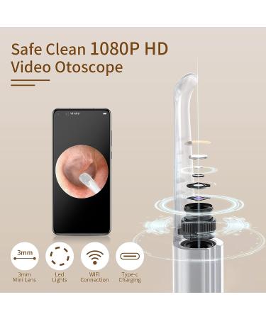 Ear Cleaner Otoscope with Light - Wireless Ear Camera for iPhone & Android - Ear Wax Removal Kit with 6 Tools - Buy Online on GoSupps.com
