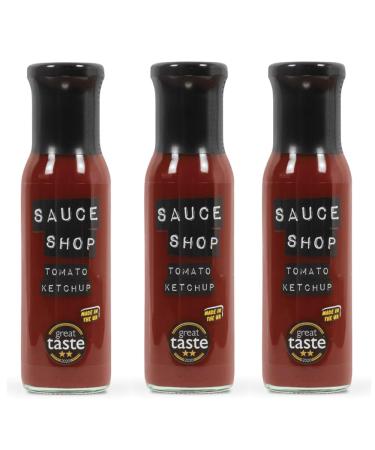Sauce Shop - Tomato Ketchup Pack of 3 All Natural Ingredients Vegan 3x 255g jars