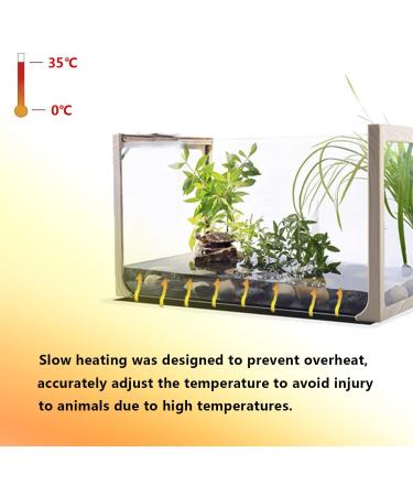 FIPASEN Reptile Heating Mat with Temperature Control - Ideal for Tortoise, Snakes, Lizards, and More - Removable Terrarium Heat Pad (5W 6x5.5 inches) - Buy Online on GoSupps.com