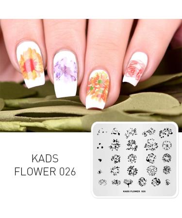 KADS Nail Art Stamp Plate - Butterfly Flower Leaves Series | DIY Nail Stamping Template - Buy Online on GoSupps.com