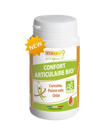 Painful joints knee shoulder Actions Heavy legs Turmeric Nettle Piperine Powerful Anti-inflammatory and Anti Natural Oxidant 60 Vegetable Capsules Made in France Certified Organic