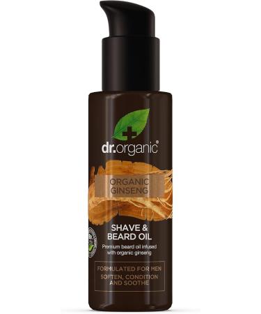 Dr Organic Ginseng Beard Oil Soften Condition Soothe Natural Vegan Cruelty-Free Paraben & SLS-Free Organic 50ml - Buy Online on GoSupps.com