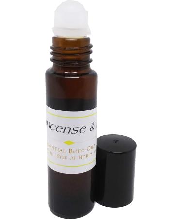 Frankincense & Myrrh Scented Body Oil Fragrance Roll-On - Brown - 1/3 oz. - ID#5056 0.33 Fl Oz (Pack of 1)