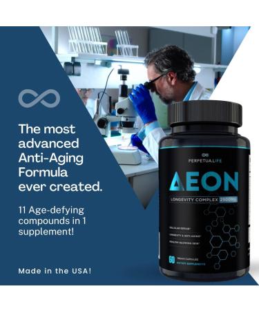 Premium Anti-Aging NAD+ Complex with Fisetin, Quercetin, Resveratrol, Collagen & More - AEON - Buy Online on GoSupps.com