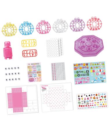 FOMIYES 3 Sets Children's Nail Art Toys Toddler Suit Makeup Toy Nails Kit Kids Fake Nails Nail Decoration Nail Polish for Toddlers Nail Tool Kit Toddler 3d Paper Manicure Accessories