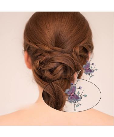 GKONGU U Shaped Hairpin - Butterfly Crystal Hair Clip for Wedding Bride & Bridesmaids - Stylish Headpiece for Women & Girls - Buy Online on GoSupps.com