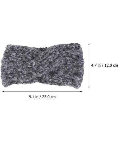 Lurrose Knitting Hair Band Woolen Crossed Headband Wide Rim Headwrap Twist Winter Headwear for Women Girls Black - Buy Online on GoSupps.com
