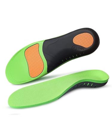 Plantar Fasciitis Arch Support Insoles Inserts Women Men  Work Boot Insoles  Orthotic Insoles for Arch Pain High Arch  Flat Feet Foot  Gel Memory Foam Insoles for Standing All Day Green Small