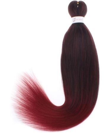 Xtrend 26 Inch EZ Braids 8Packs Ombre Bungundy Pre-Stretched Easy Braiding Hair Extensions Itch Free Hot Water Setting Synthetic Fiber Hair Extensions 1B900# 26 Inch (Pack of 8) 1B900# - Buy Online on GoSupps.com