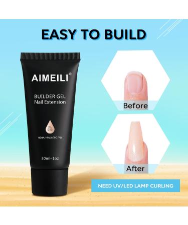 AIMEILI Builder Nail Gel Kit 6 Colours 15ml - UV LED Nail Extension Gel Set - Buy Online on GoSupps.com