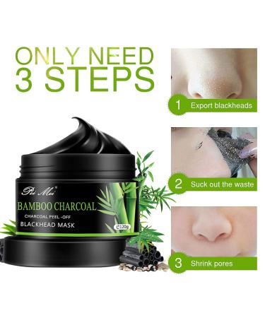 Blackhead Mask | Activated Charcoal Peel Off Face Mask for Deep Pore Cleansing | Sky-shop Acne & Blackhead Remover (120g - Buy Online on GoSupps.com