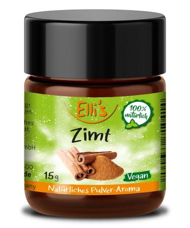 Elli's aromas cinnamon natural powder food aroma |Aroma concentrate from 100 % vegan and natural origin |For food and drinks such as baking and cooking10 g