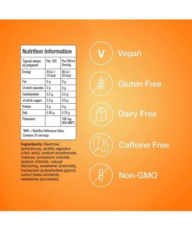 Hydralyte Orange Electrolyte Tablets - 40 Vegan & Gluten-Free Effervescent Tablets - Buy Online on GoSupps.com