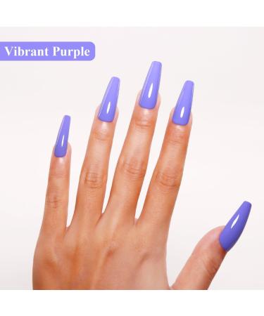 Imtiti Purple Gel Nail Polish 15ML Vibrant Purple Gel Polish Autumn Winter Gel Nail Polish Soak Off LED UV Nail Gel Polish DIY Nail Art Starter Manicure Salon Gel Nail Kit - Buy Online on GoSupps.com