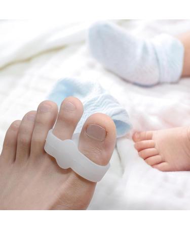 Biteatey Toe Separator - Silicone Foot Spacers for Overlapping & Hammer Toes | Comfortable Orthopedic Solutions for Large Toes - White - Buy Online on GoSupps.com