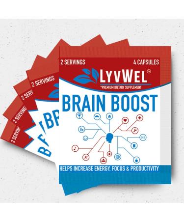 Brain Boost Capsules - Advanced Cognitive Enhancer for Razor-Sharp Focus Sustained Energy & Mental Clarity - 5-Pack (10 Servings)