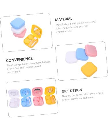 4-Piece Contact Lens Container Set | Colored Lens Case & Easy-Wear Frames | International Shipping Available - Buy Online on GoSupps.com
