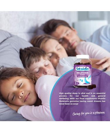 VITALDIN Melatonin Gummies - 1mg per dose - 70 gums (for 2 months) Blackberry Flavor - Helps Improve Sleep Quality - Gluten Free - for Kids and Adults - Buy Online on GoSupps.com