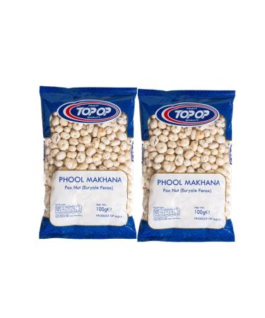 Top Op Phool Makhney (Lotus Kernels) Nutritious Treat And Crunchy Healthy Snacks 100Gram - Pack Of 2 100 g (Pack of 2)