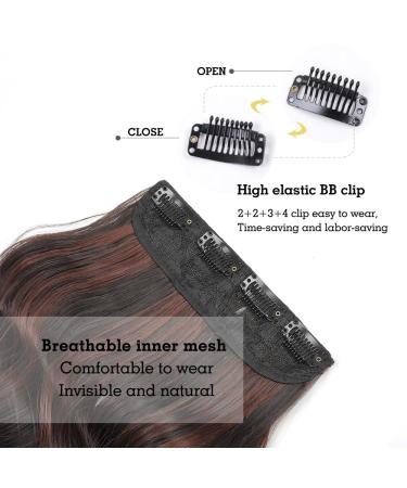 YDDM 24-Inch Wavy Clip-In Hair Extensions | Realistic Synthetic Hair | 4PCs Affordable Hairpieces for Women - Buy Online on GoSupps.com