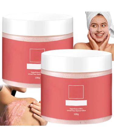 Azúcar Glow Exfoliator, 2pcs Sugar Facial Scrub, Facial Scrub for Smoother Skin, Glow Exfoliator Body Scrub for Women, Gently Exfoliates & Moisturizer, Exfoliate and Rejuvenate the Skin on the Face
