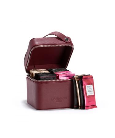 ANTICO CAFFE' NOVECENTO Dammann Fr res | Travel Box | Assorted Tea & Herbal Tea Gift Set | Leather Beauty Case | Tea Bag Gift Set | Black Tea Hibiscus Tea and Herbal Teas - 72g | 32 Tea Bag Gift Set