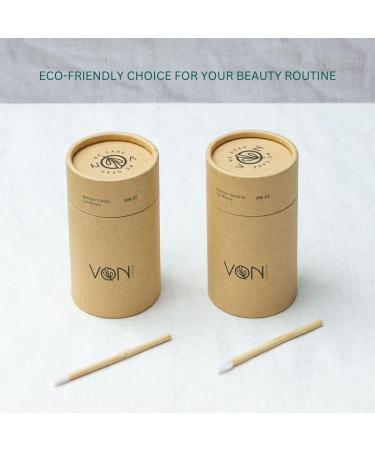 Voice of Nature Sustainable Teardrop Lip Wands - Eco-Friendly 100% FSC-Certified Bamboo Makeup Applicators - 100 Pack for Precise Application - Buy Online on GoSupps.com