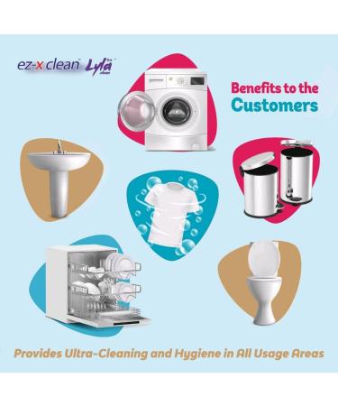 EZ-X CLEAN Ultra Concentrated Bleach Tablets - 40 Count Ocean Breeze Scent - Phosphate Free Formula for Laundry and Multipurpose Cleaning - Buy Online on GoSupps.com