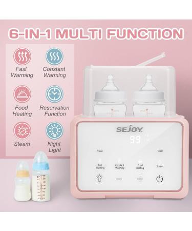 6-in-1 Baby Bottle Warmer in Pink | Breastmilk & Formula Milk Warmer | Baby Food Heating - Buy Online on GoSupps.com