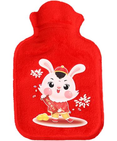 Povanjer Cute Hot Water Bottle | Winter Handwarmer Pad | Safe Christmas Gift for Pain Relief | Year of the Rabbit 2023 - Buy Online on GoSupps.com