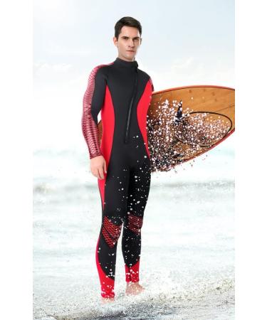 Yueta Men's 3MM Neoprene Full Body Wetsuit - Large Red - Buy Online on GoSupps.com