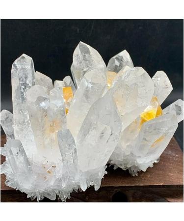 JUKUCKV High-Quality Quartz Crystal Cluster - White & Yellow Spiritual Home Decoration | Perfect for Weddings | International Shipping - Buy Online on GoSupps.com