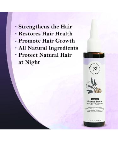 Naturall Jamaican Black Castor Oil Serum with Lavender - 100% Natural Hair Growth Solution - Silicone-Free Formula for Curly, Dry & Damaged Hair - 100ml - Buy Online on GoSupps.com