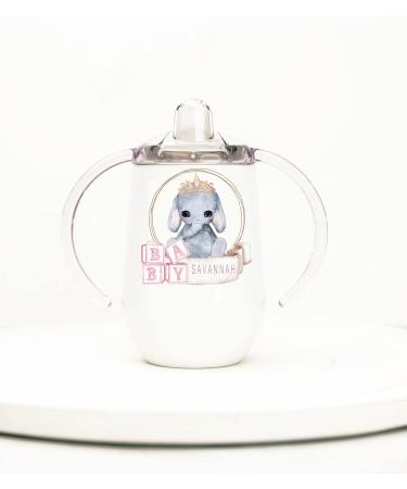 Personalized Insulated Stainless Steel Sippy Cup  Any Name or Text  Your Choice of Baby Animals  10oz  BPA Free  Sippy cup for toddlers  Sippy cup for baby