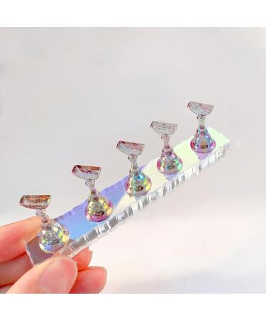 Asukohu Nail Holder Practice Nail Art Nail Holder For Acrylic Nails Painting Nails Practice Display Stand Acrylic Nail Nail Art Display Stand Clear Fantastic ice - Buy Online on GoSupps.com