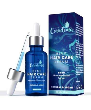 Blue hair serum anti -hair loss serum for women and men accelerate hair growth - blue hair growth oil - coradoma blue serum on a natural basis