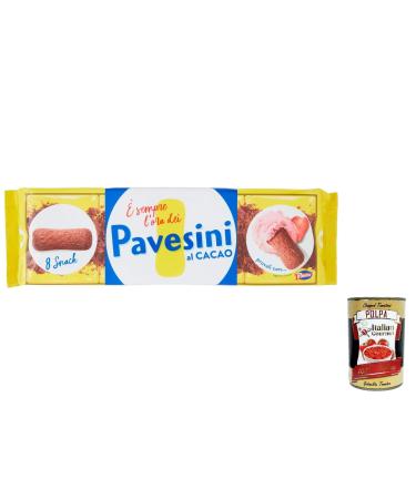 Pavesi Pavesini Lot of 6 cocoa biscuits 200 g + Italian goumet pulp 400 g