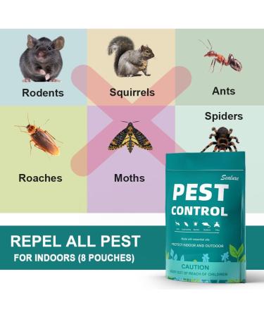 SEALUXE Pest Control Pouches - Natural Repellent for Rodents, Ants, Spiders, and More | 8 Packs/Bag - Buy Online on GoSupps.com
