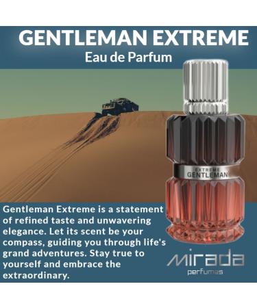 MIRADA Gentleman Extreme Men's Eau de Parfum (EDP) 3.4 FL. Oz (100ml) Men s Perfume with Notes of Sea Notes Grapefruit Lime Mandarin Orange Jasmine Bay Leaf Ambergris Guaiac Wood Oakmoss - Buy Online on GoSupps.com