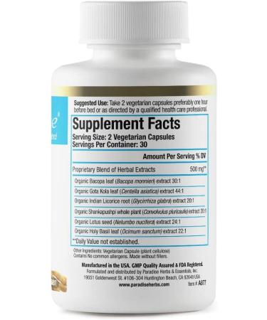 Buy Paradise Herbs AYUR Pro Rx Calm - 60 Vegetarian Capsules for Natural Stress Relief - Buy Online on GoSupps.com