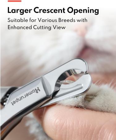 HomeRunPet Cat Nail Clippers - Professional Martensite Steel Clippers for Cats & Small Dogs - Sharp Blades, Non-Slip Handles - Safe Claw Care at Home - Silver - Buy Online on GoSupps.com
