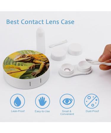 Yellow Lizard Contact Lens Travel Kit - Portable Cute Box with Mirror for Daily Outdoor Use - Buy Online on GoSupps.com