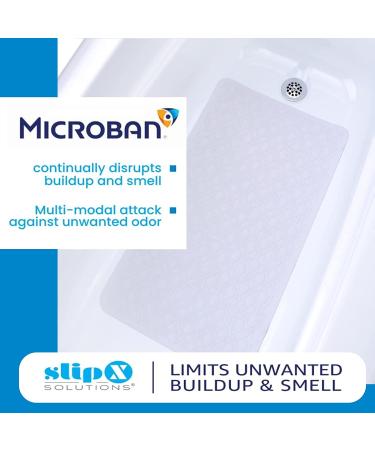 Durable Large Rubber Safety Mat 27x15 | SlipX Solutions - Extra Grippy | Machine Washable | White - Buy Online on GoSupps.com