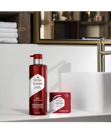 Old Spice Men's Thickening 2-in-1 Shampoo & Conditioner + Styling Pomade Bundle with Biotin & Menthol - 2.22 Oz Pomade + 17.9 Fl Oz Shampoo - OS Thick eComm Pack - Buy Online on GoSupps.com