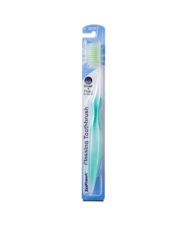 Sofresh Flossing Toothbrush Bundle - 6 Adult Soft Varieties with Xylitol Dental Floss - Buy Online on GoSupps.com