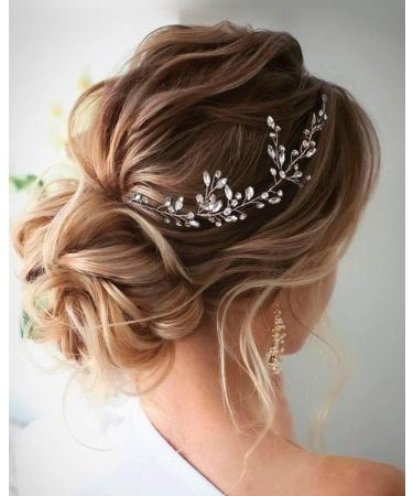 Cubahop Bride Wedding Hair Vines Bridal Crystal Headband Rhinestones Headpieces Hair Accessories for Women and Girls (Rose Gold) - Buy Online on GoSupps.com